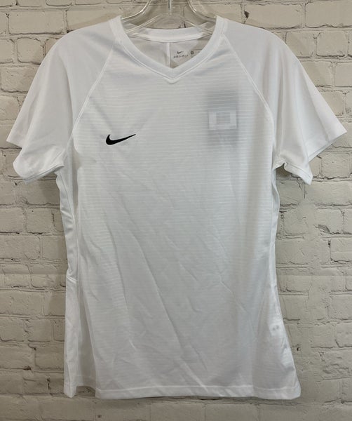 Nike 894495-101 Women's DRI-FIT 100% Polyester Soccer Jersey White Medium