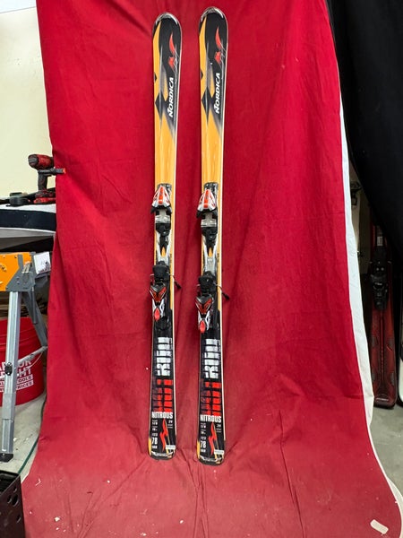 Unisex Nordica 178 cm All Mountain Skis With Bindings (Used)