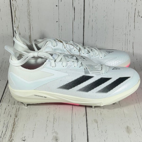 Adidas Adizero Electric+ Baseball Cleats White Mens Size 12 IF8486