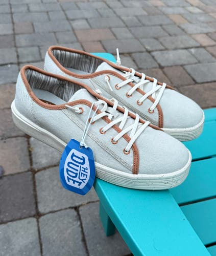 MENS HEY DUDE CODY M COASTLINE SNEAKERS - LIGHT GREY ALMOST WHITE US MENS SIZE 9