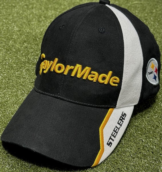 TaylorMade Pittsburgh Steelers Adjustable Strapback Golf TMAX Hat Black/Yellow