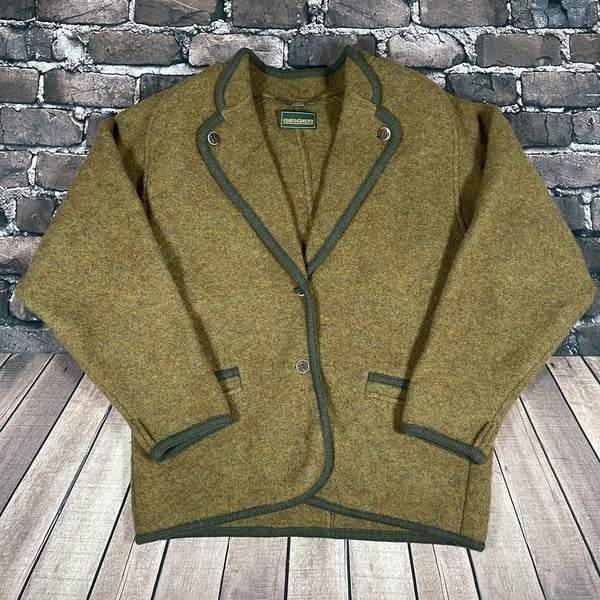 Geiger Cardigan Jacket Coat Womens Size 42 Austria Pure 100% Wool