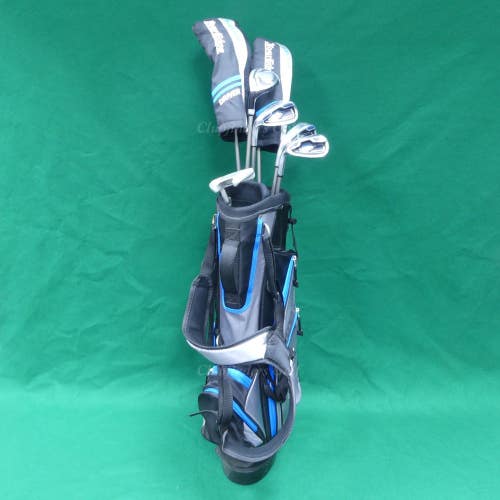 JUNIOR LH Tour Edge HL-J 7-Piece Complete Golf Club Set w/ Matching Stand Bag