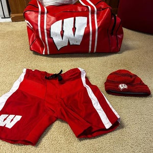 Warrior Hockey 28 inch Bag -  Red with University of Wisconsin Badgers logo