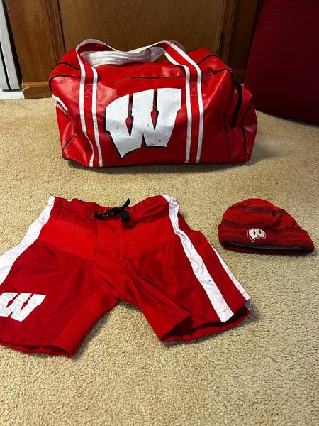 Warrior Hockey 28 inch Bag -  Red with University of Wisconsin Badgers logo