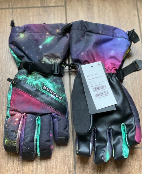 NEW With TAGS - BURTON Kids Vent Gloves - Medium - Space/Galaxy theme