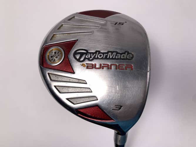TaylorMade Burner Steel 2007 3 Fairway Wood 15* REAX 50g Stiff Graphite Mens RH