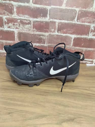 Nike Baseball Cleats Mens Size 7.5 Force Trout 5 Pro Black and White 856 (Used)
