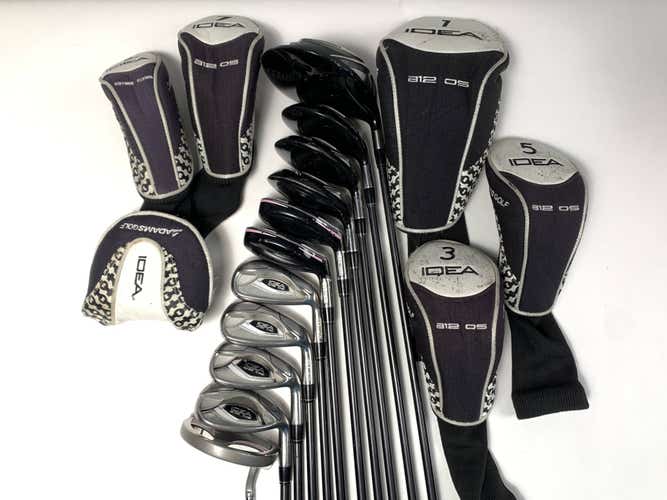 Adams Idea A12 OS Club Set Driver 3W 5W 7W 5H 6H 7-9 SW Putter Ladies RH HC