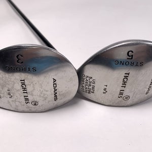 Adams Tight Lies 1998 3 & 5 Fairway Wood Set 13* 19* SuperShaft Regular Mens RH