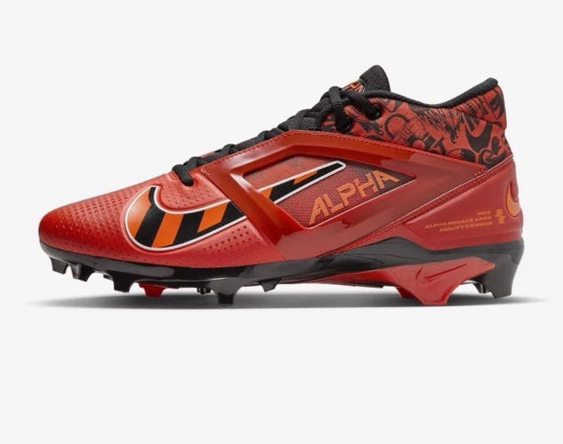 Men's Size M 12.0 (W 13.0) Nike Alpha Menace Pro 4 High Top Molded Cleats (New)