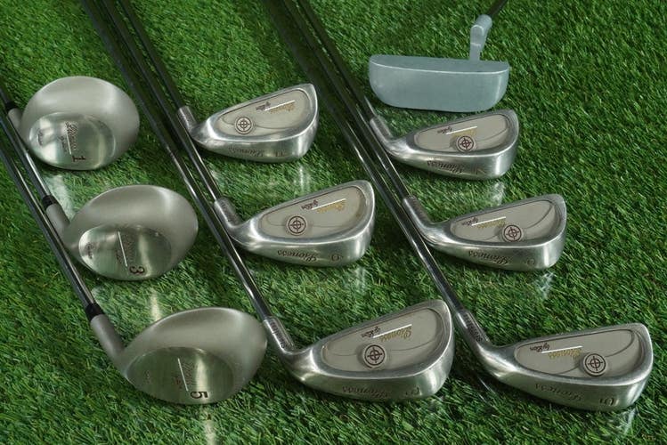 LIONESS BY LION 10pc. LADIES CAVITY BACK GOLF SET 5-PW,1W,3W,5W,PUTTER STEEL RH