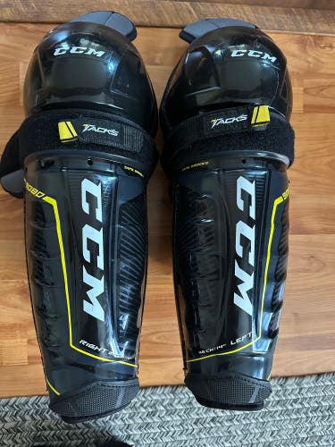 Senior CCM Tacks 14" Shin Pads (New)
