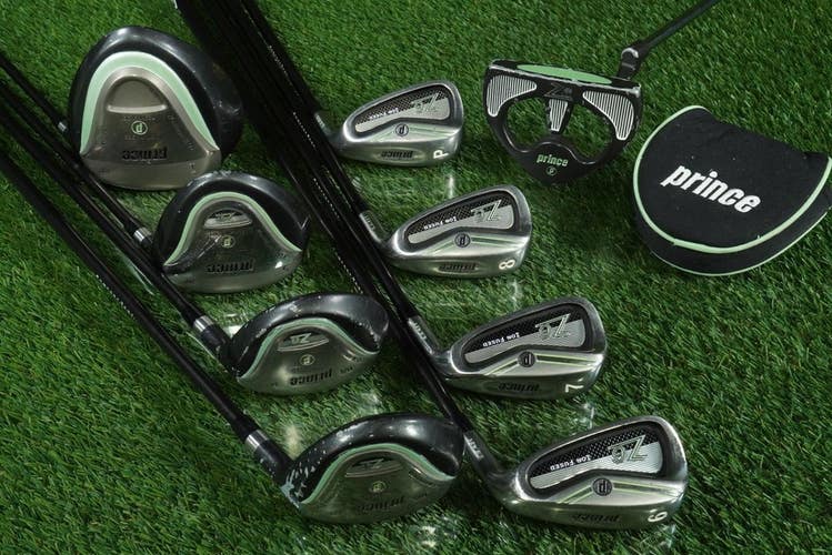 PRINCE Z6 9pc LADIES HYBRID GOLF STARTER SET MINT GREEN +1 ~ FOR TALLER WOMEN!
