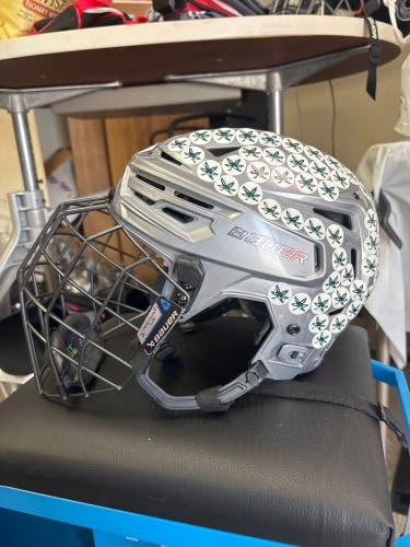 Ohio State Buckeyes Large Bauer Re-Akt 150 Helmet Pro Stock - OSU - #71