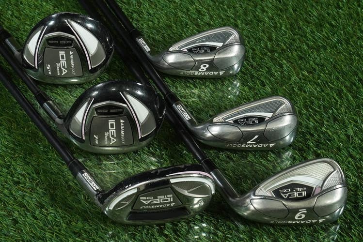ADAMS GOLF IDEA A12 OS 6pc WOMENS HYBRID GOLF SET 7-9,5W,7W,6H LADIES FLEX RH