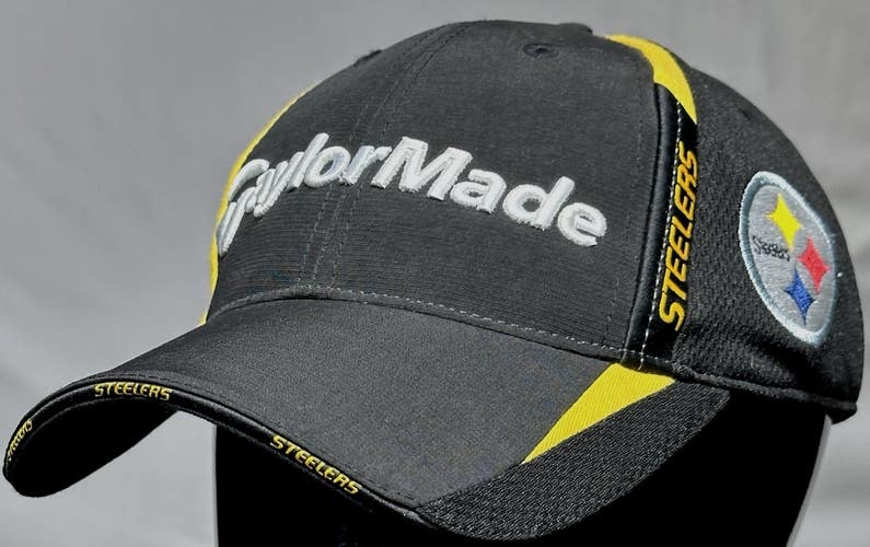 TaylorMade TMAX Pittsburgh Steelers Adjustable Strapback Golf Hat Black/Yellow