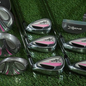 TITECH XGEN II 9pc. WOMENS HYBRID SET 6-PW,1W,3W,4H/5H,PUTTER + HEADCOVERS ~ WOW