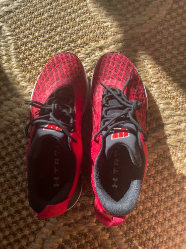 Red Unisex Size M 8.0 (W 9.0) Adult Under Armour Shoes (New)