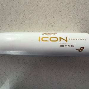 2024 Rawlings Icon USSSA Baseball Bat 30”/22oz Drop 8 Composite – Used, Good Condition