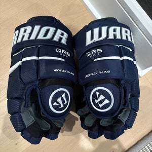 Warrior QR6 Pro Gloves 13" Barely Used Great Condition Navy Blue Anyflex Thumb