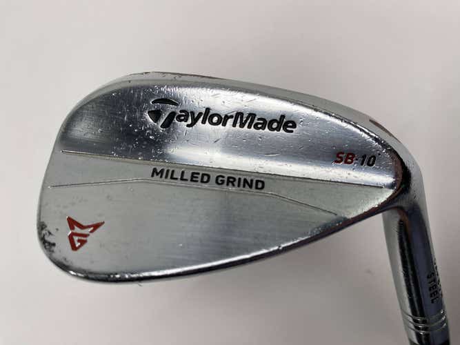 TaylorMade Milled Grind Satin Chrome Wedge 60* 10 Dynamic Gold Wedge Steel RH