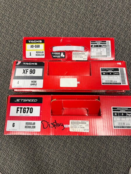 CCM Tacks XF 90 Hockey Skates Size 4, CCM FT670 size 6, CCM AS-550 size 1