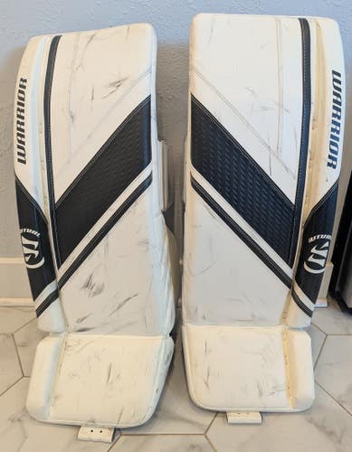 31+1 Warrior Ritual G6 E+ Goalie Leg Pads - Nearly new with G7 straps and slide plates