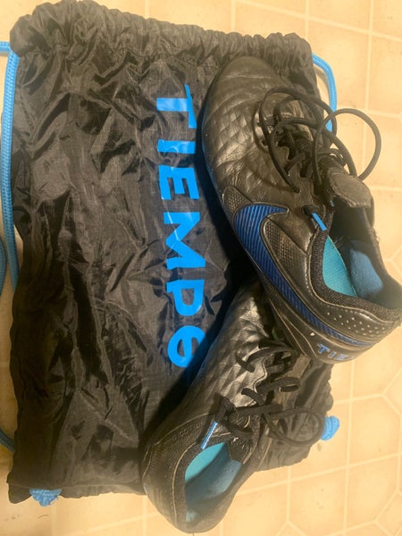 Black Nike Tiempo Legend 8 Firm Ground Size M 7.0 (W 8.0) Cleats Used