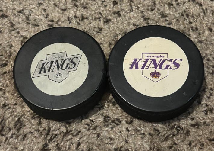 Los Angeles Kings NHL Vintage Hockey Pucks