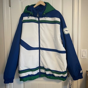 BNWT Authentic Starter Vancouver Canucks Stick in Rink Winter Jacket