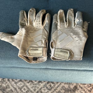 Silver Youth Large Adidas Adizero Gloves (Used)