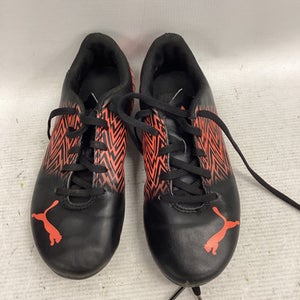 Used Puma Soccer Cleats Black And Orange Junior 02.5 11851-S000037808