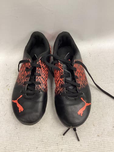 Used Puma Soccer Cleats Black And Orange Junior 02.5 11851-S000037808