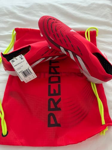 Red Men's Size M 8.5 (W 9.5) Adidas Predator Elite FG Cleats (New)