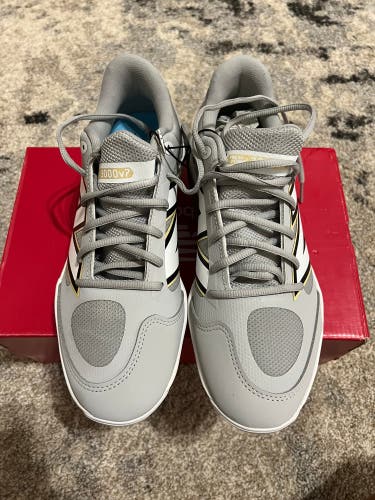 Gray Men's Size M 8.5 (W 9.5) Adult New Balance 3000v7 Low Top Molded Cleats (New)
