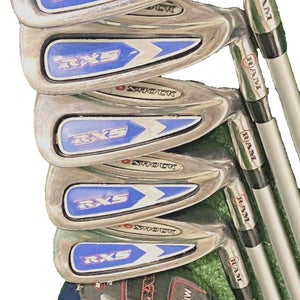Ram RXS Zero Shock Iron Set 5h,6h,7-PW,SW RH Ladies Flex Graphite Factory Grips
