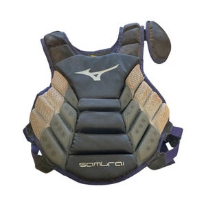 Used Mizuno SAMURAI Catchers Chest Protector Navy Blue Youth 11859-S000025380