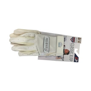 Used Franklin BB/SB Batting Gloves Navy And White MD 11859-S000025296