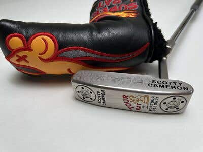 Protège-tête De Putter Scotty Cameron Circle T Tour Rat - Lime/Bleu - Rare - Occasion Japon
