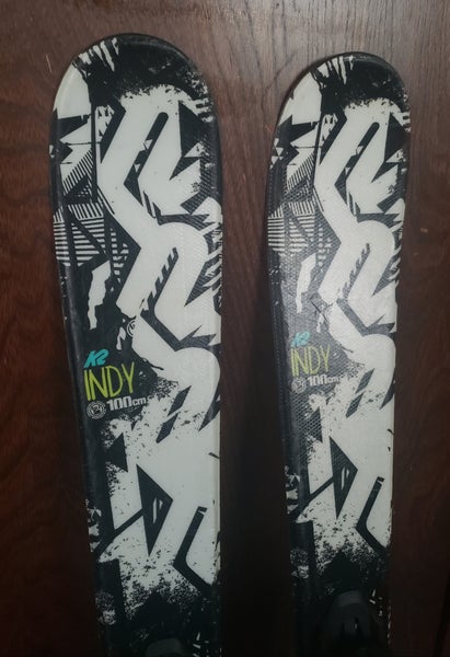 KIDS 100cm K2 Indy Rocker Skis w/ Marker 4.5 Adjustable Bindings*USED* CLEAN