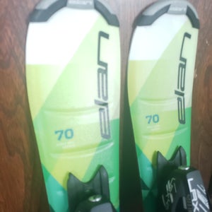 70cm Kids Skis ELAN EXPLORE PRO with TYROLIA 4.5 EZ ADJUST Bindings *USED* READY TO USE