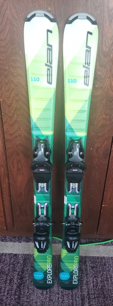 110cm Jr./Kids Skis ELAN EXPLORE PRO with Jr. ELAN GRIP WALK 4.5 EZ ADJUST Bindings *USED*