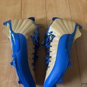 NIKE AIR JORDAN RETRO 12 SAVAGE 3 UCLA FOOTBALL CLEATS MEN'S SIZE 16 FJ6222-701