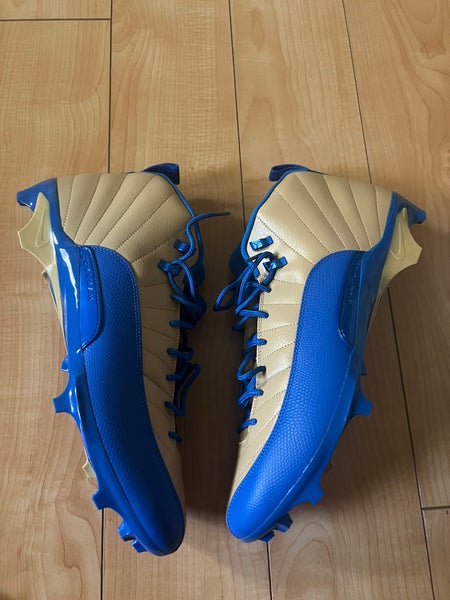NIKE AIR JORDAN RETRO 12 SAVAGE 3 UCLA FOOTBALL CLEATS MEN'S SIZE 16 FJ6222-701