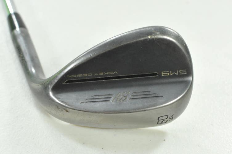 Titleist Vokey SM9 Jet Black 60*-14K Wedge Right Wedge Flex Steel # 201297