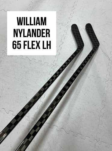Senior(2x)Left Willy Nylander 65 Flex ProBlackStock™ Toe Pattern Unbranded Pro Stock Hockey sticks