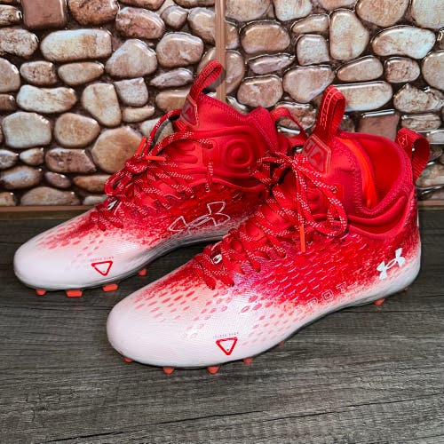 Under Armour UA Spotlight Lux MC 2.0 Football Cleats Red Ombre Size 9