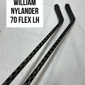Senior(2x)Left Willy Nylander 70 Flex ProBlackStock™ Toe Pattern Unbranded Pro Stock Hockey sticks