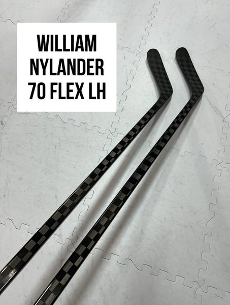 Senior(2x)Left Willy Nylander 70 Flex ProBlackStock™ Toe Pattern Unbranded Pro Stock Hockey sticks